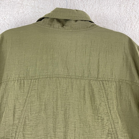 J. Jill Jacket Womens Size XL Green Full Zip‎ Long Sleeve Light Weight Mock Neck - Picture 15 of 16